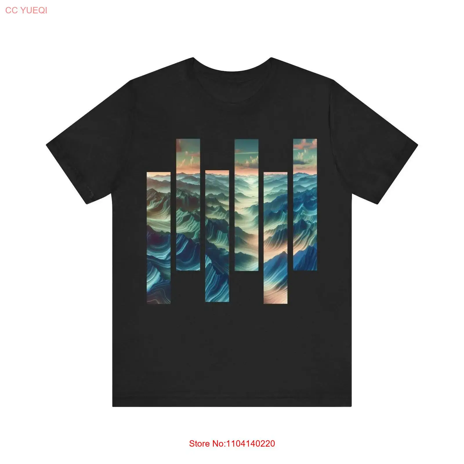 Vintage Fashion Jersey - Mountain Waves in Pastel Layers Jersey