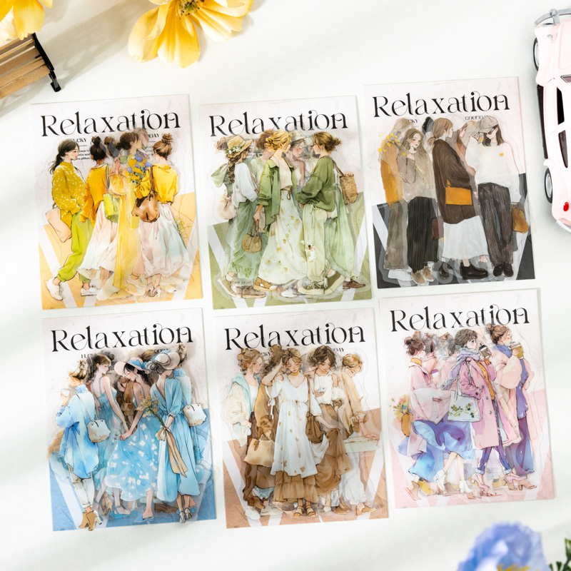 Vintage Fashion Journal - JIANQI 20 pcs/pack Vintage Character Girl