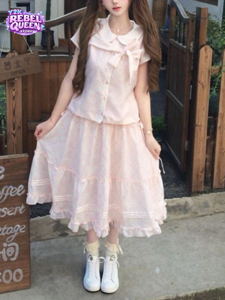 Vintage Fashion Jersey - Japanese Vintage Sweet Bow Peter Pan