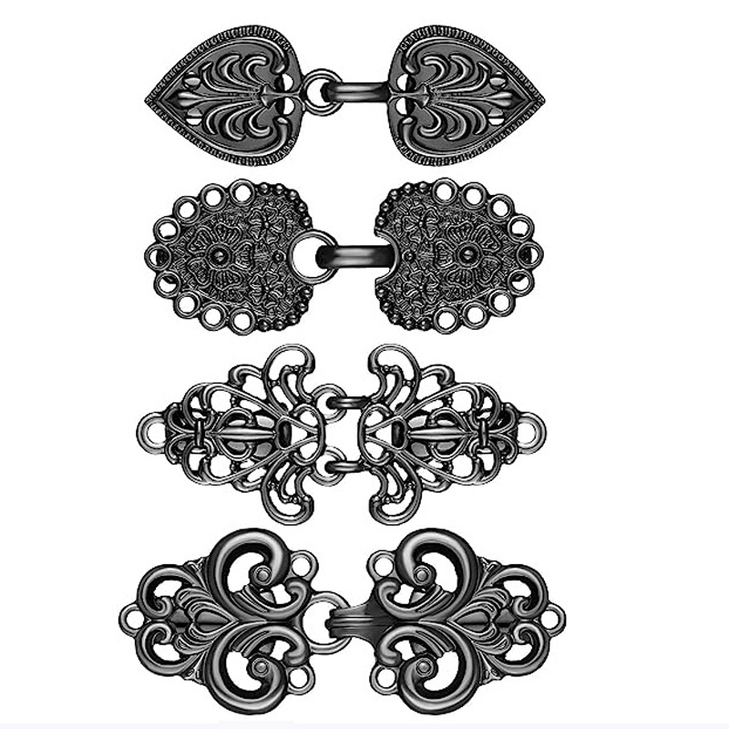 Vintage Trench Coat - 4 Pieces Vintage Sweater Swirl Clip