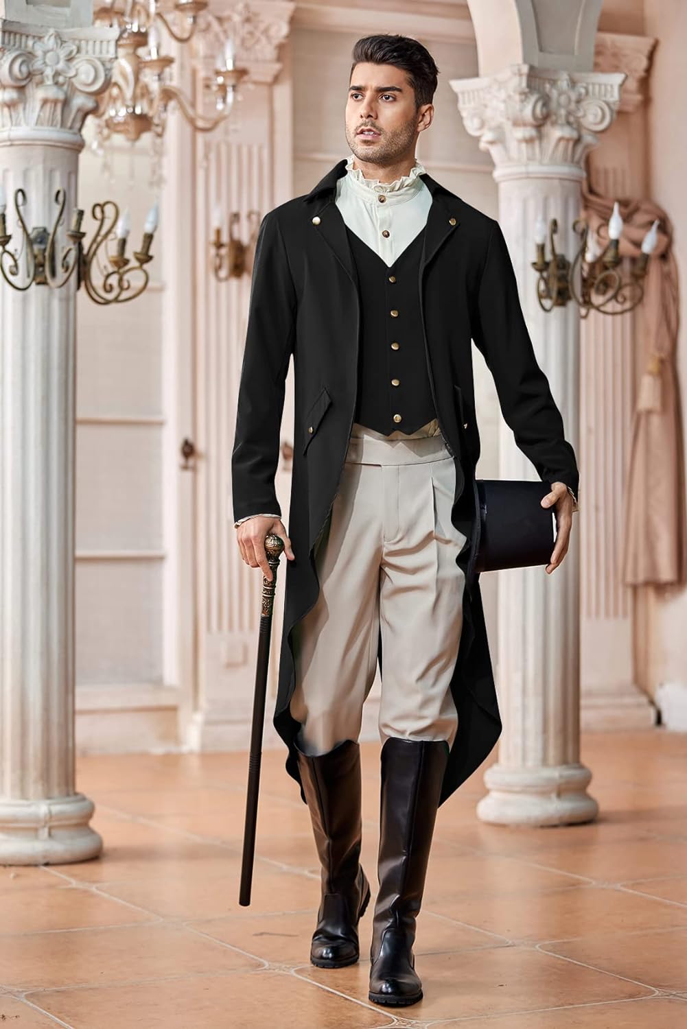 Mens Steampunk Gothic Jacket V - Vintage Trench Coat ulasan dan harga