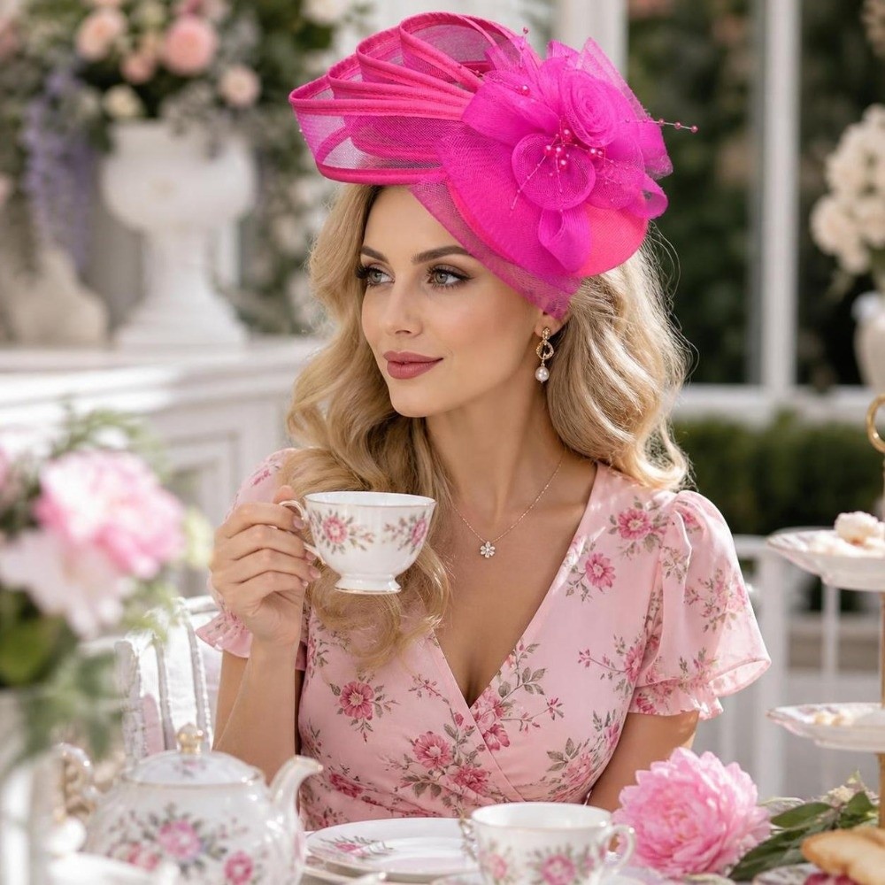 New Sinamay Women Fascinator H - Vintage Fashion Hats ulasan dan harga