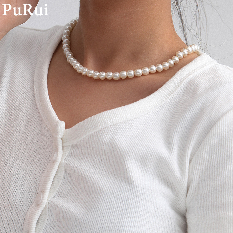 Minimalist Imitation Pearl Cho - Vintage Fashion Korea ulasan dan harga