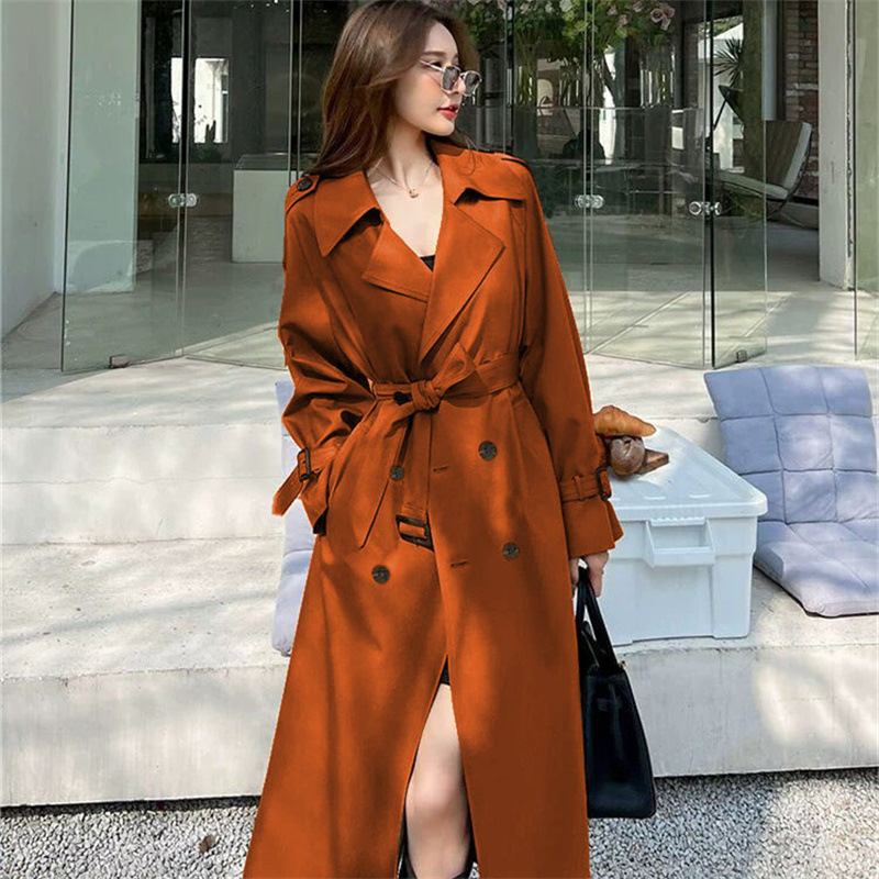 Autumn Winter Women's Trench C - Vintage Trench Coat ulasan dan harga