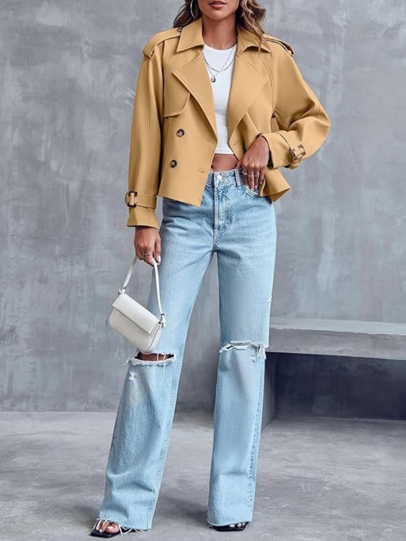 Ladies Vintage Cropped Trench  - Vintage Trench Coat ulasan dan harga