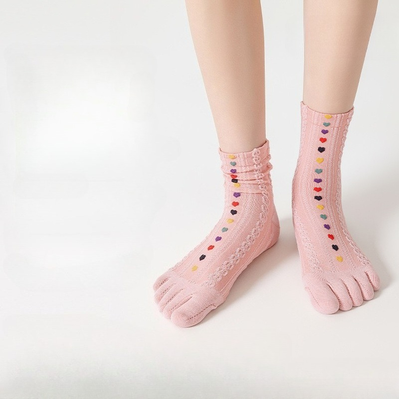 5 Pairs Finger Socks Women Gir - Vintage Fashion Girl ulasan dan harga