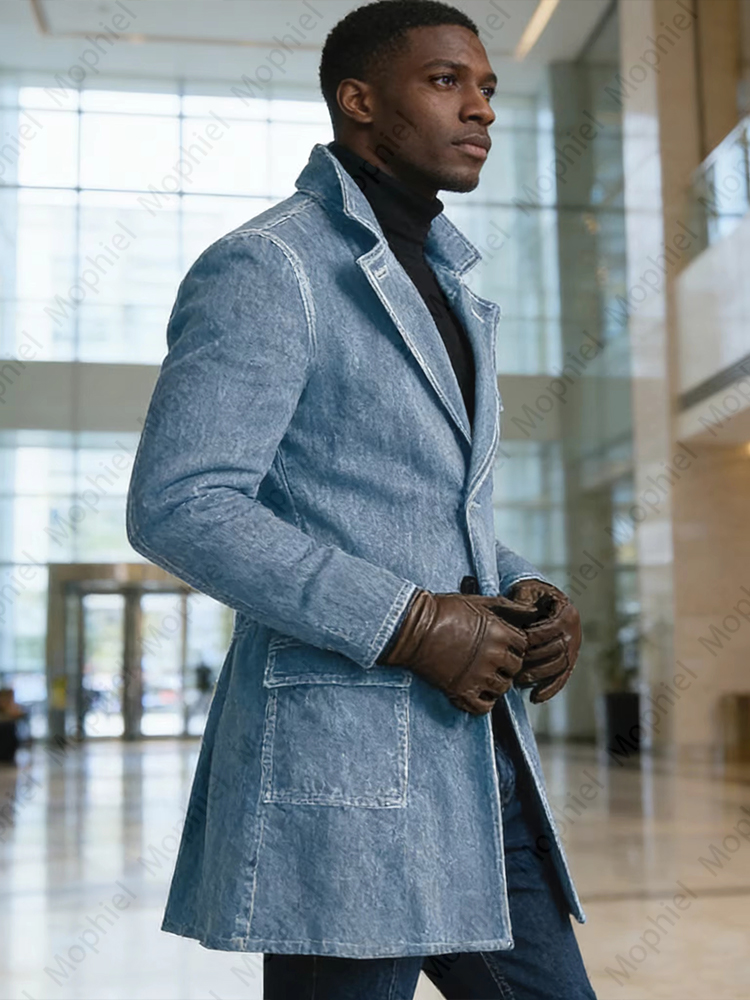 Vintage Men's Suits Washed Den - Vintage Trench Coat ulasan dan harga