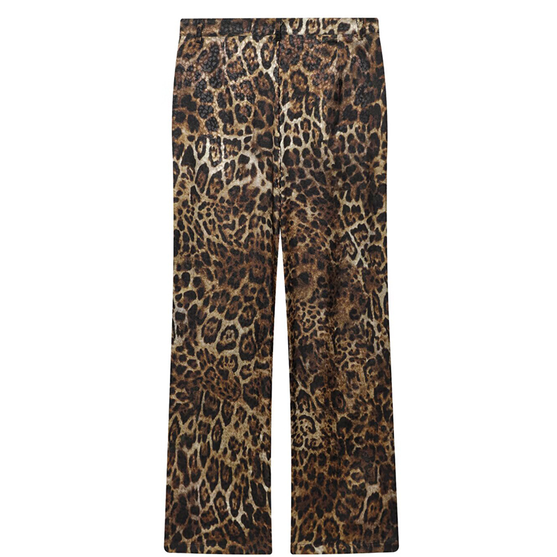 HXAO Leopard Pants Sets 2 Piec - Vintage Trench Coat ulasan dan harga