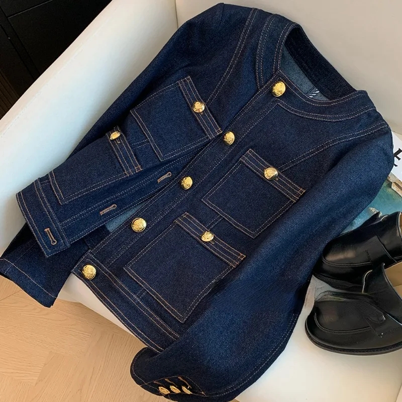 Korea Style Casual Denim Coat  - Vintage Fashion Korea ulasan dan harga
