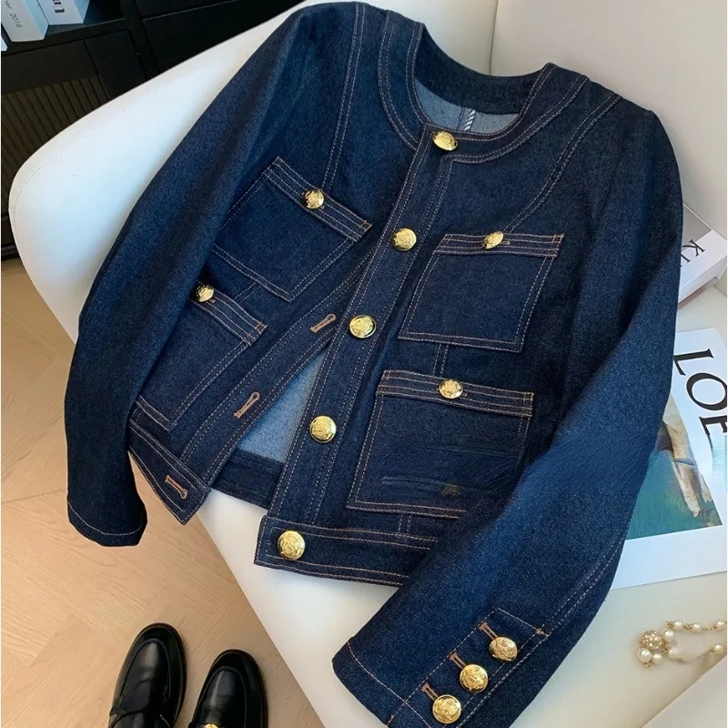 Korea Style Casual Denim Coat  - Vintage Fashion Korea ulasan dan harga