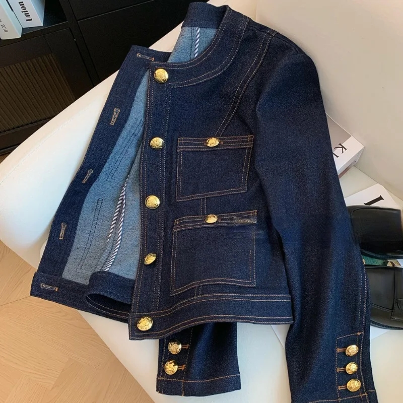 Korea Style Casual Denim Coat  - Vintage Fashion Korea ulasan dan harga