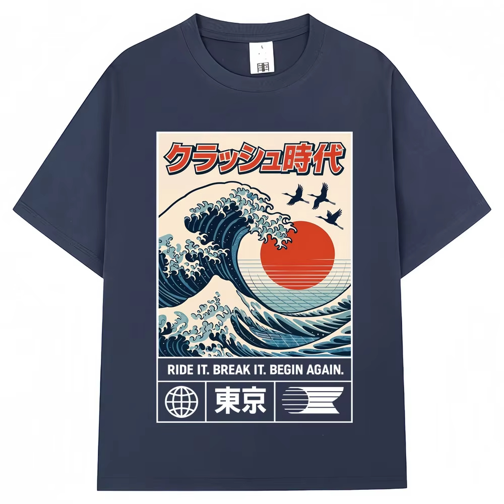 Japanese Style Hokkaido Wave T - Vintage Fashion Tokyo ulasan dan harga