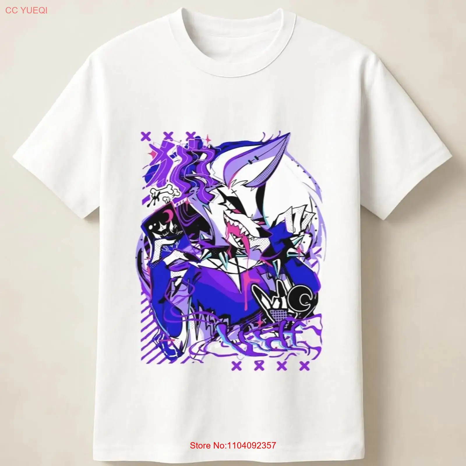 Purple Anime Wolf in Graffiti  - Vintage Fashion Photos ulasan dan harga