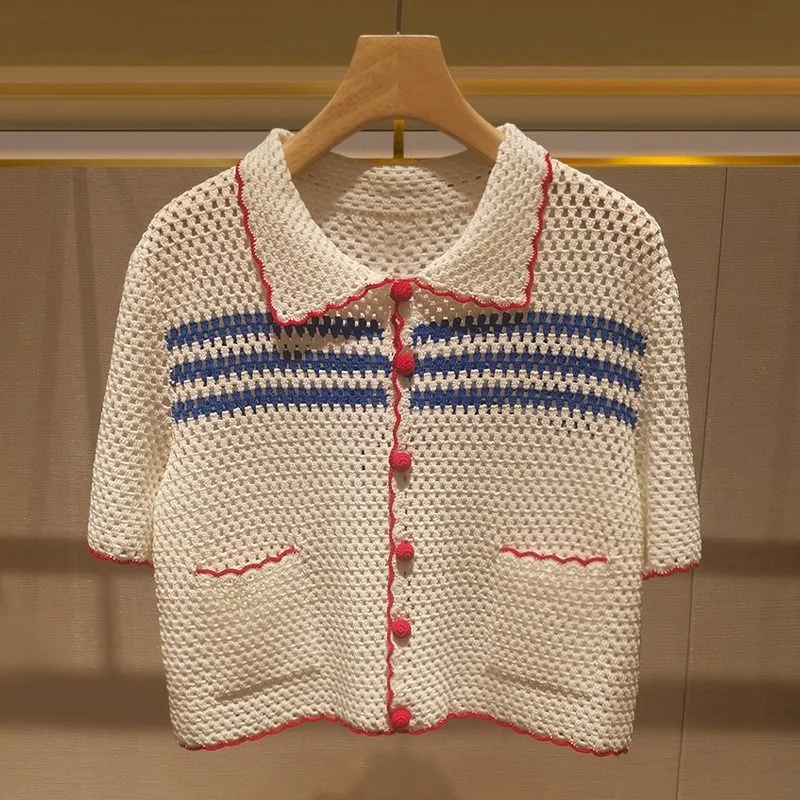 Women Knitted Ribbed Blouse Sh - Vintage Fashion Korea ulasan dan harga