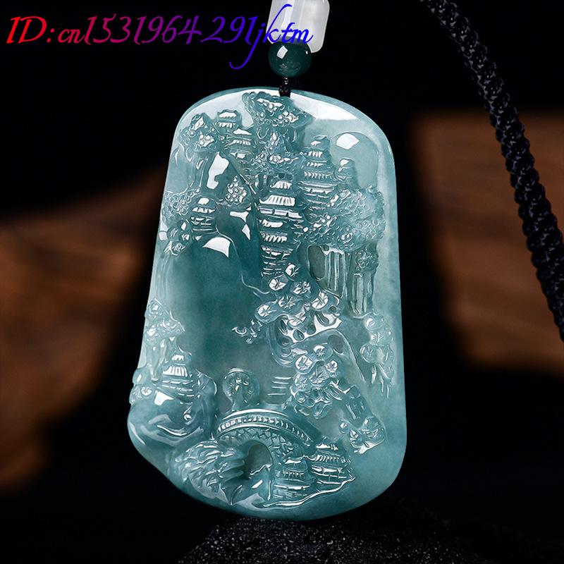 Natural Burmese Jadeite Scener - Vintage Fashion Necklace ulasan dan harga
