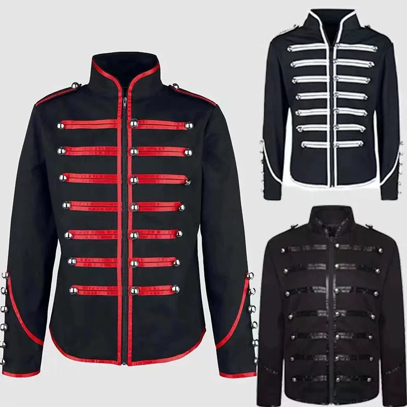 Men's Steampunk Rockstar Jacke - Vintage Trench Coat ulasan dan harga
