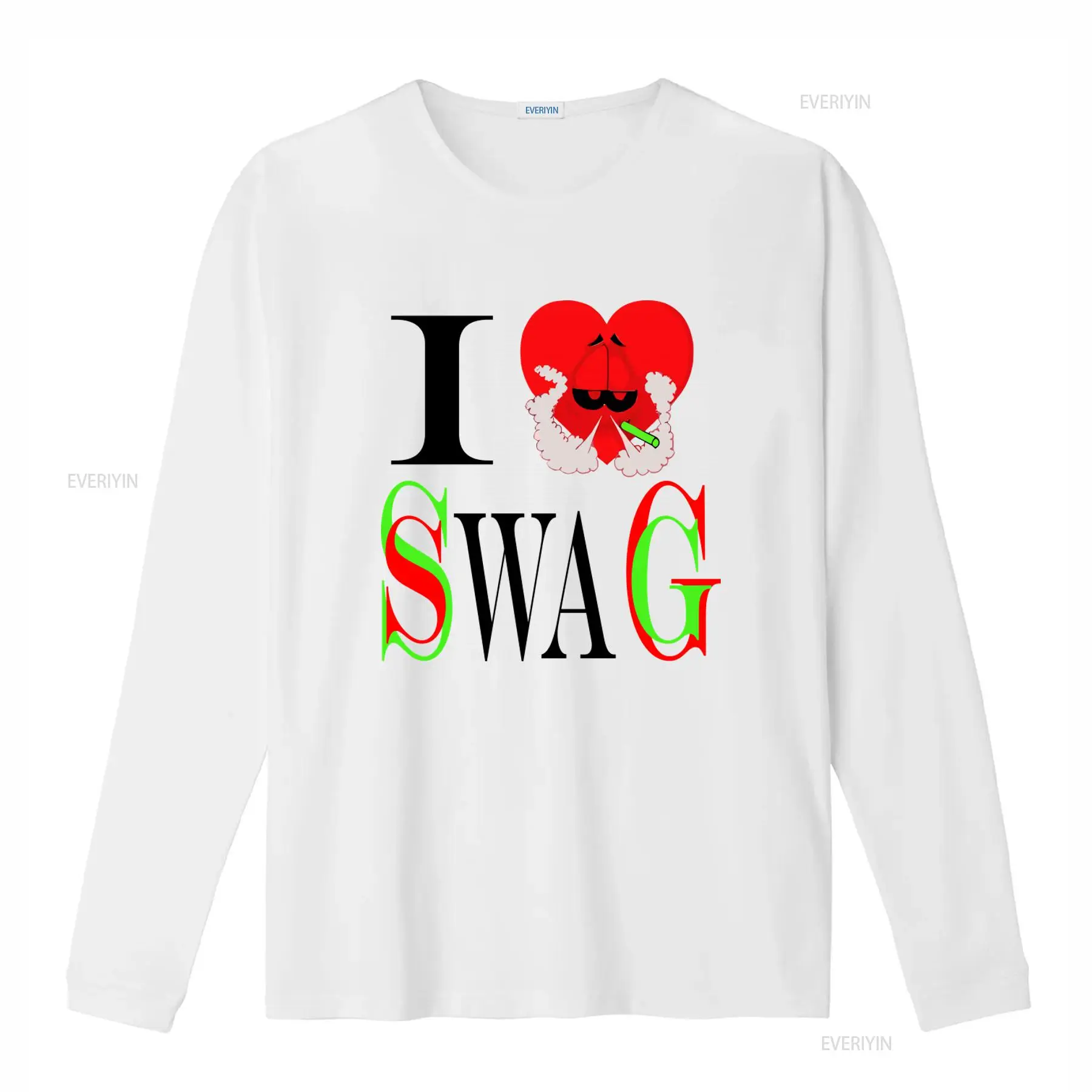 I Swag Heart Print T shirt Ret - Vintage Fashion Jersey ulasan dan harga