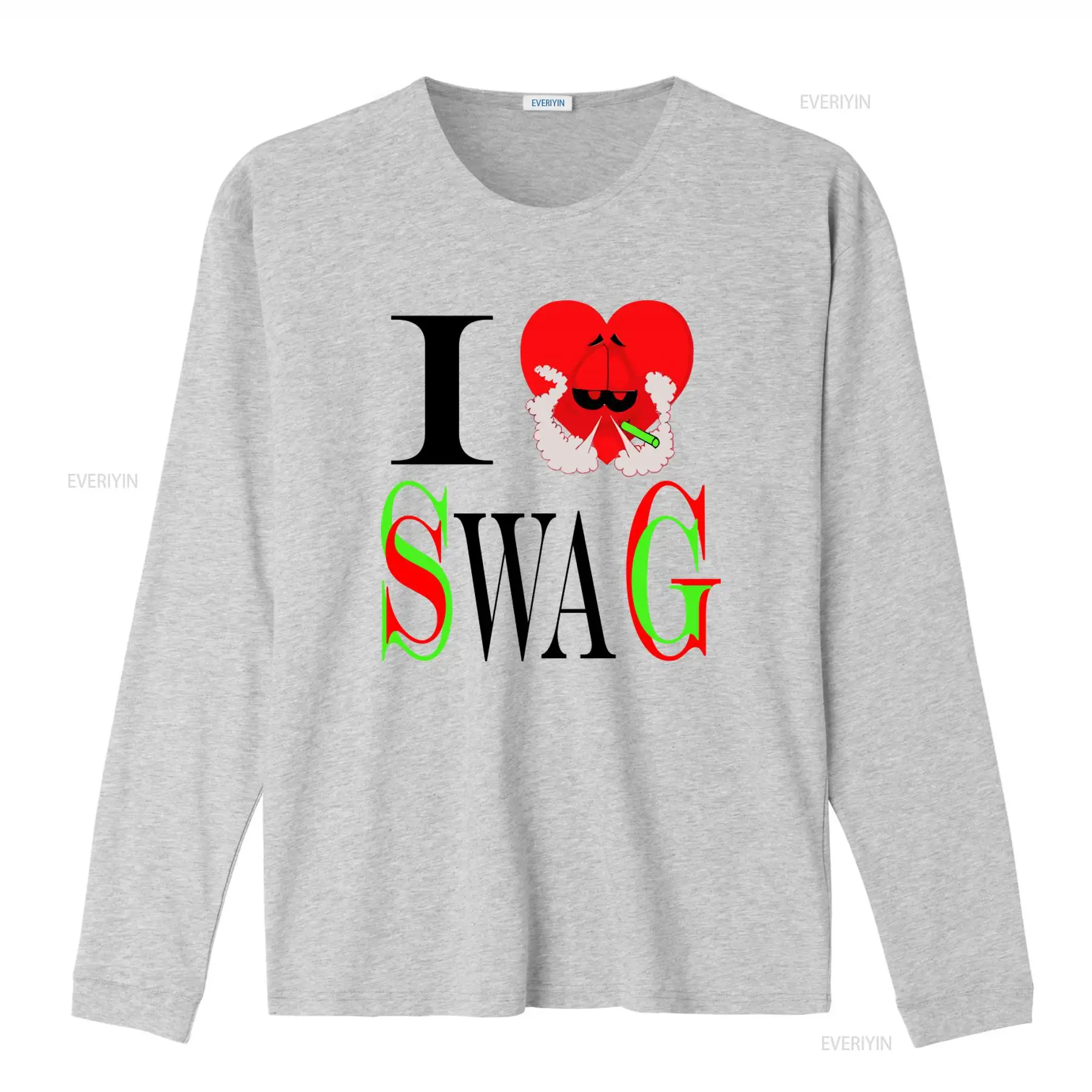 I Swag Heart Print T shirt Ret - Vintage Fashion Jersey ulasan dan harga