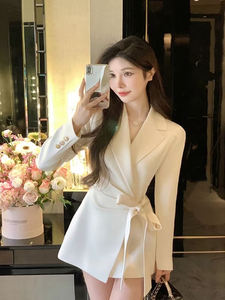 Solid Color 2026 Autumn New Ko - Vintage Trench Coat ulasan dan harga