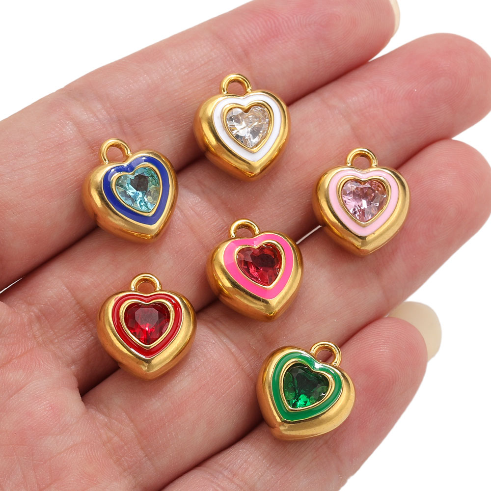 3pcs Stainless Steel Zircon En - Vintage Fashion Necklace ulasan dan harga