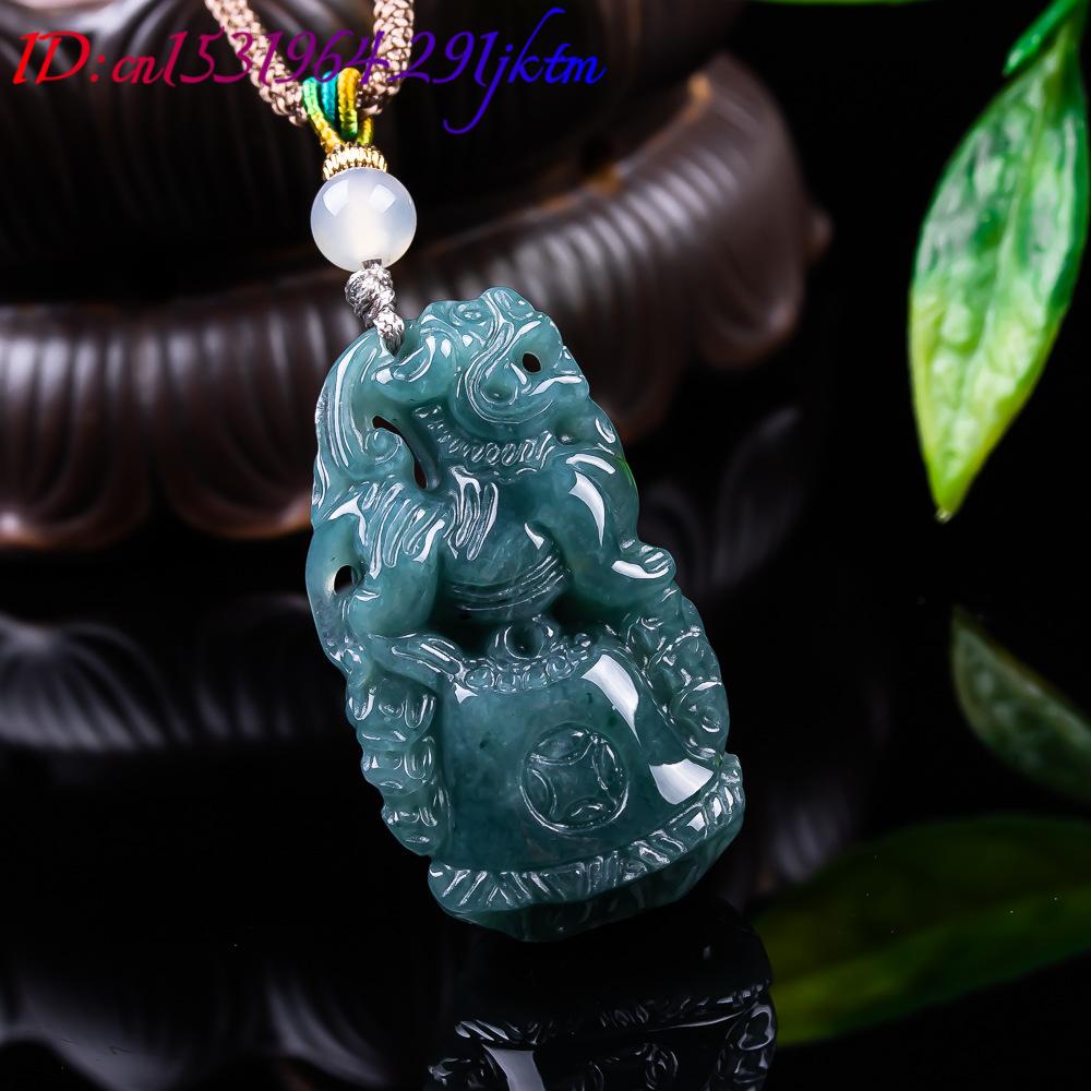 Burmese Jadeite Pixiu Pendant  - Vintage Fashion Necklace ulasan dan harga