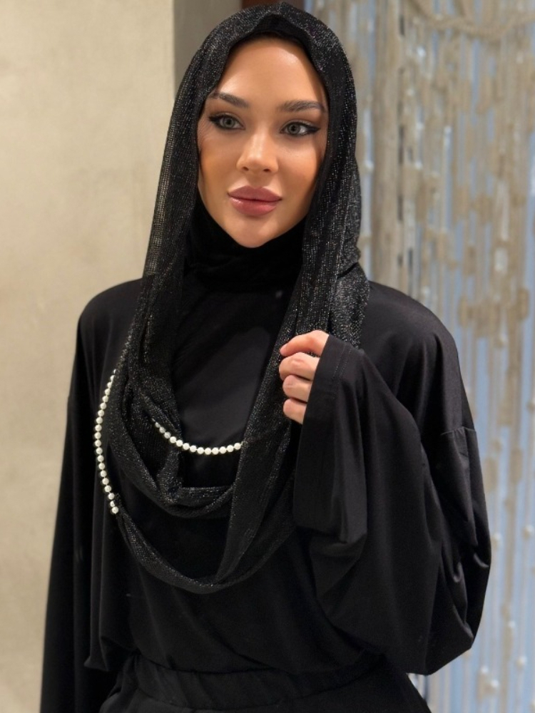 New Dubai Hood Hijab Pearl Lan - Vintage Fashion Hats ulasan dan harga
