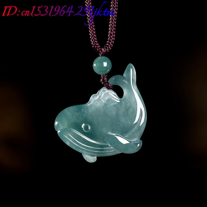 Natural Burmese Jadeite Whale  - Vintage Fashion Necklace ulasan dan harga