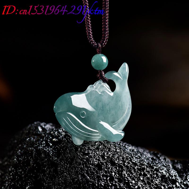 Natural Burmese Jadeite Whale  - Vintage Fashion Necklace ulasan dan harga