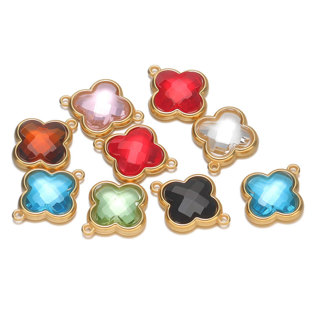 5pcs Stainless Steel Four Leaf - Vintage Fashion Necklace ulasan dan harga