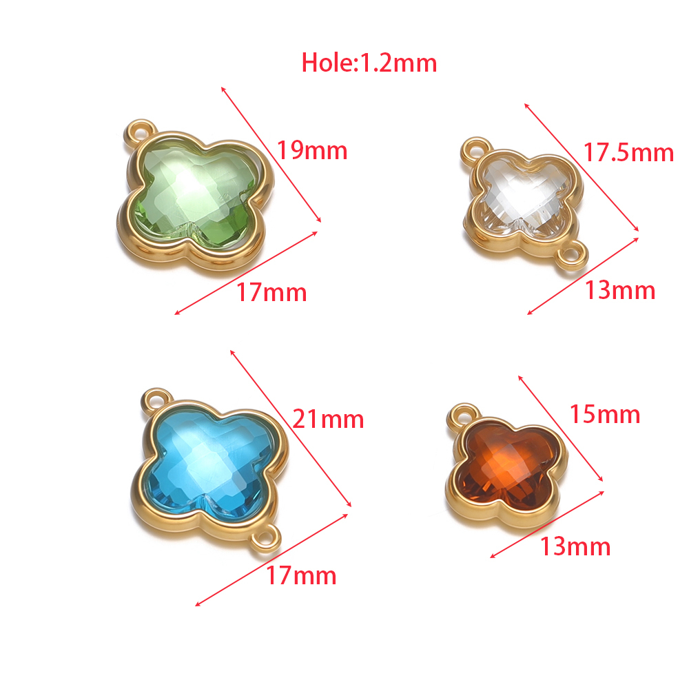 5pcs Stainless Steel Four Leaf - Vintage Fashion Necklace ulasan dan harga