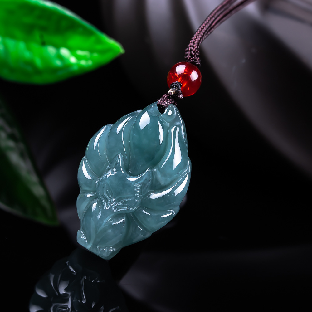 Natural Burmese Jadeite Fox Pe - Vintage Fashion Necklace ulasan dan harga