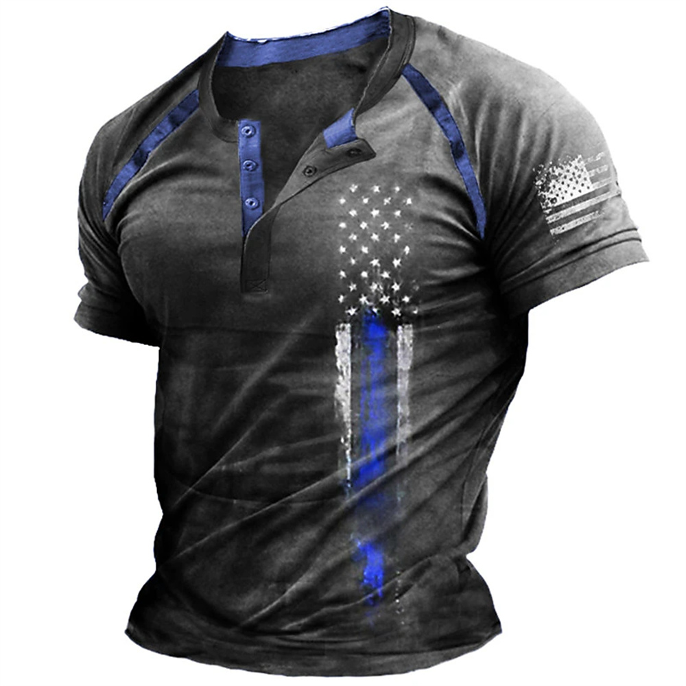 Funny 3D American Flag Print M - Vintage Fashion Jersey ulasan dan harga