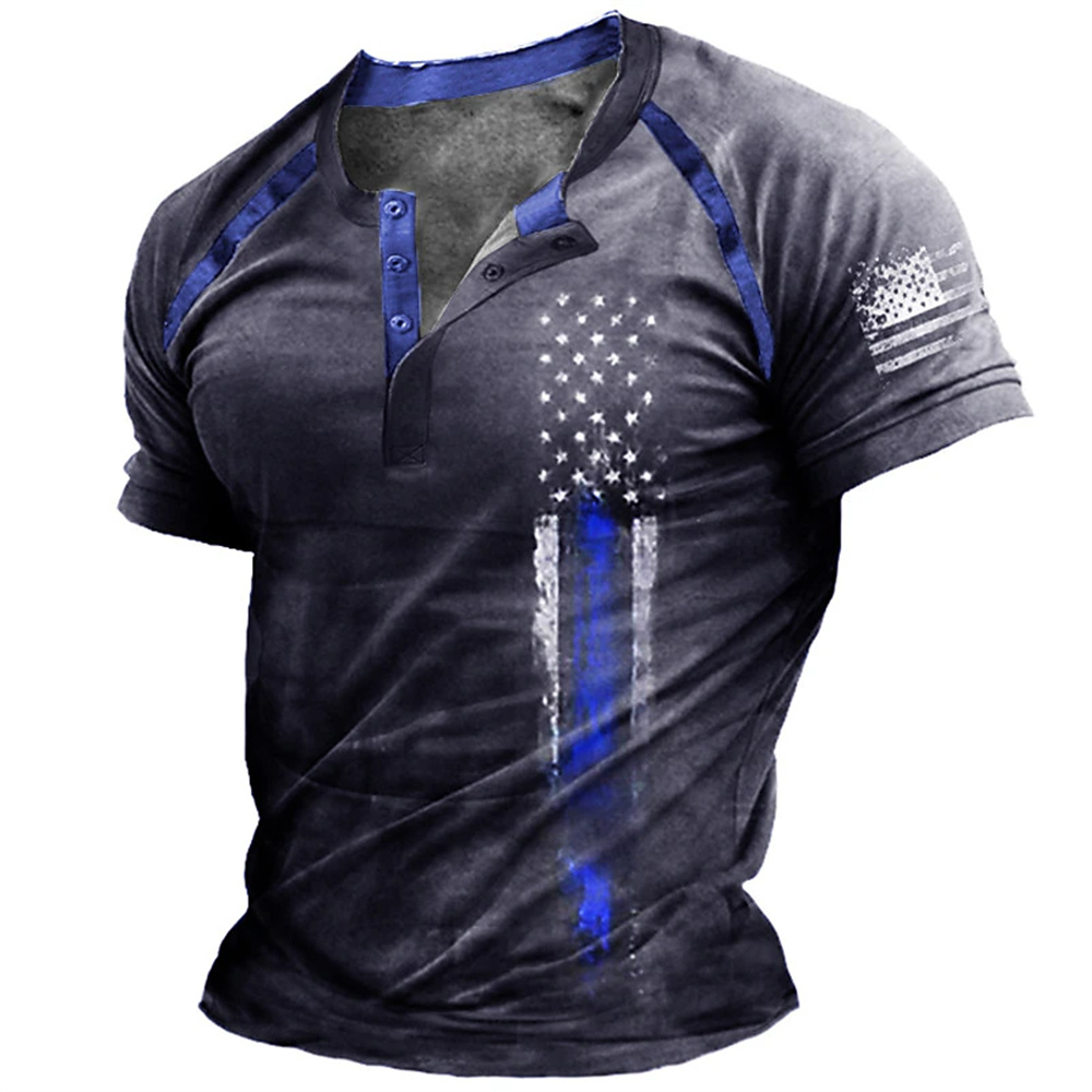 Funny 3D American Flag Print M - Vintage Fashion Jersey ulasan dan harga