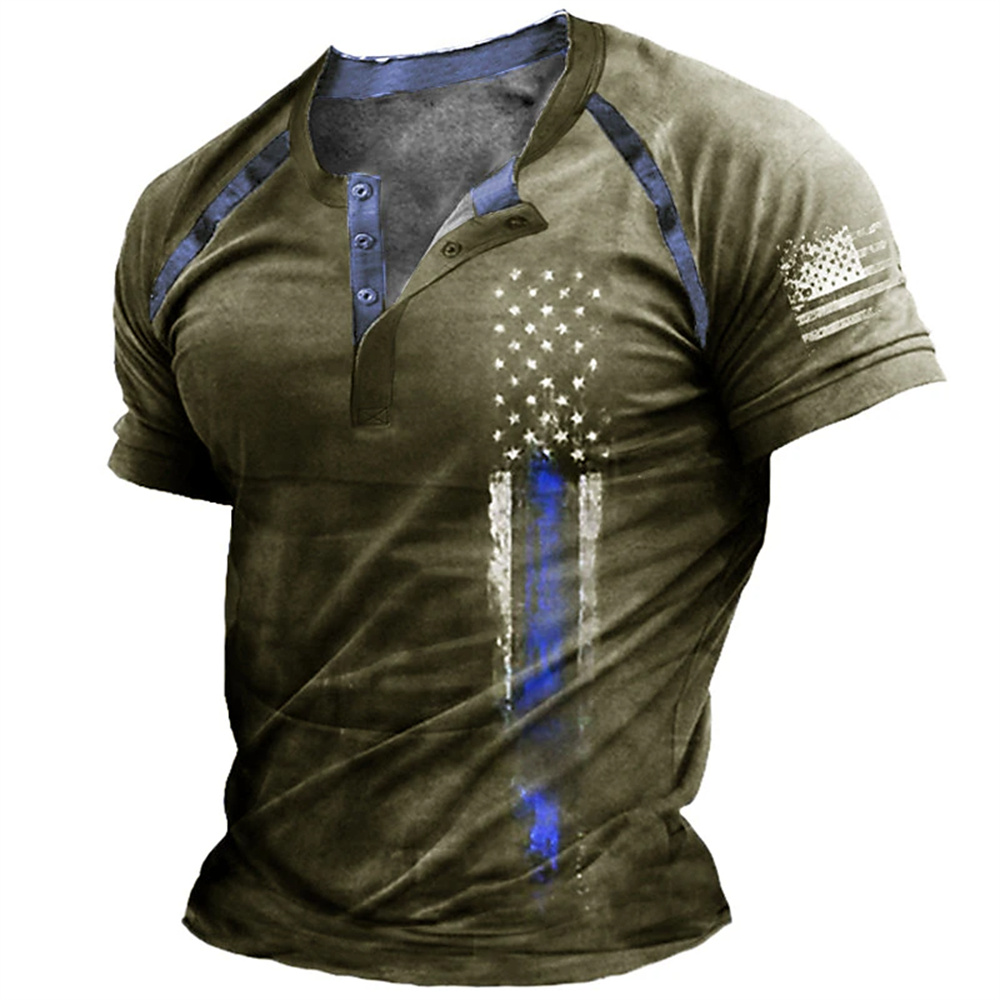 Funny 3D American Flag Print M - Vintage Fashion Jersey ulasan dan harga