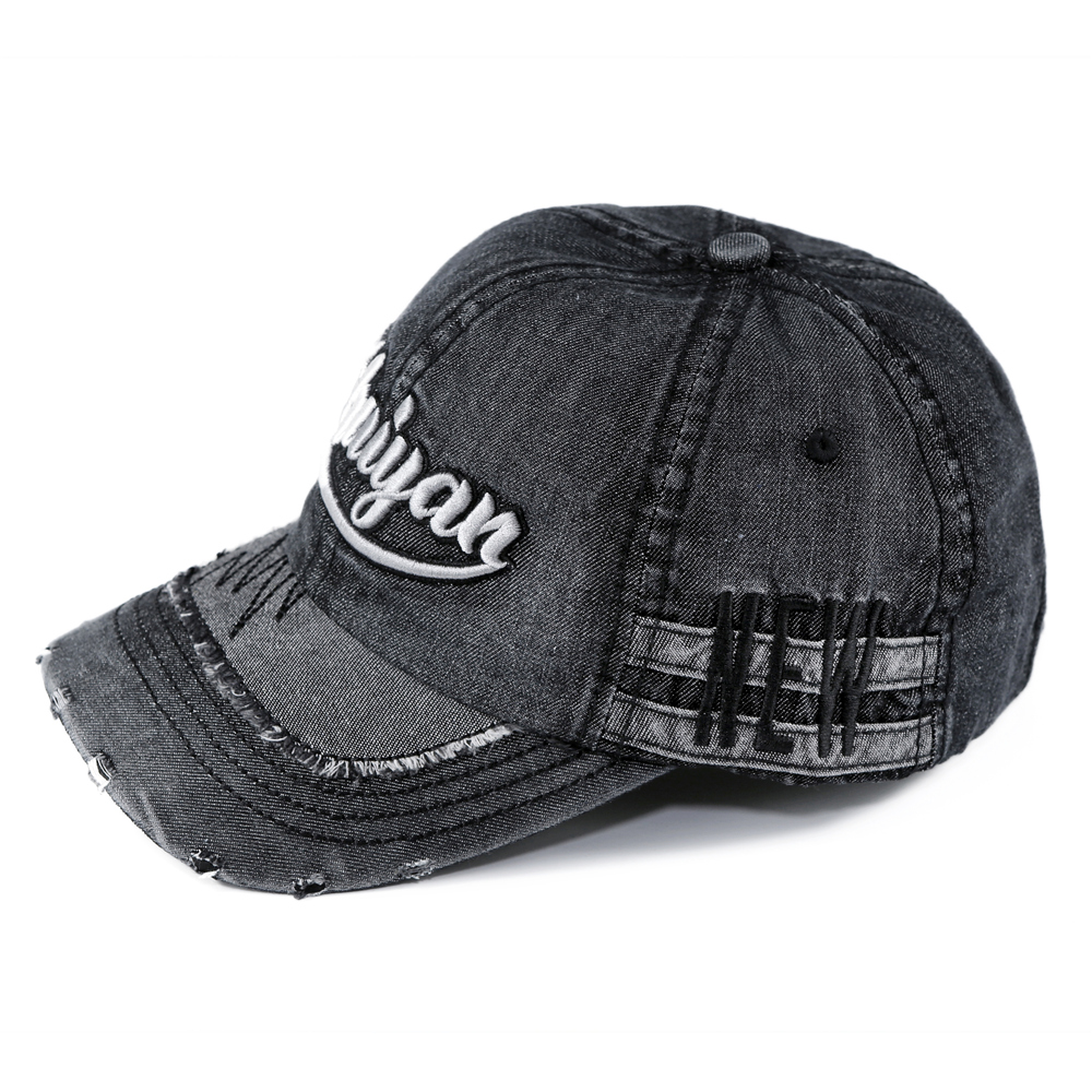 Men's Distressed Holed Denim C - Vintage Fashion Hats ulasan dan harga