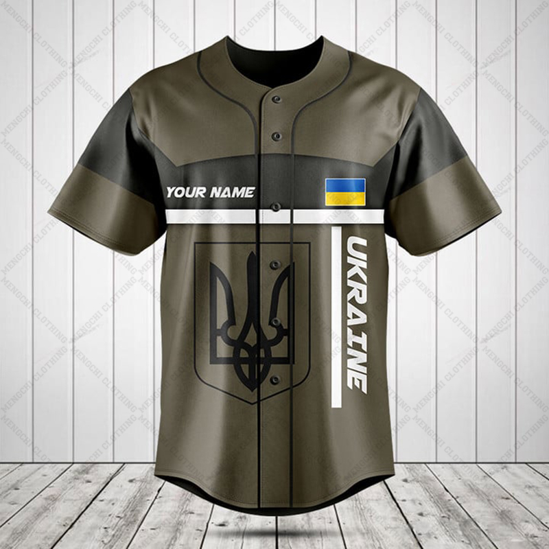 Custom Name Ukraine Shield Gra - Vintage Fashion Jersey ulasan dan harga