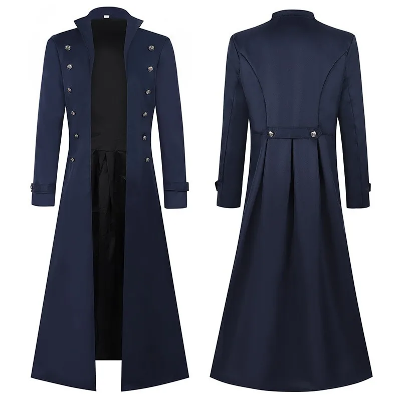 Medieval Men's Pirate Costume  - Vintage Trench Coat ulasan dan harga