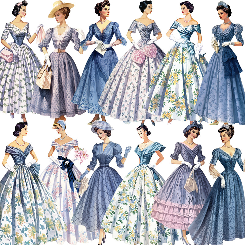16Pcs/Pack Vintage Retro Fashi - Vintage Fashion Journal ulasan dan harga
