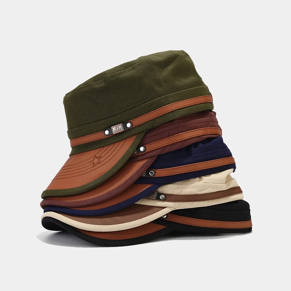 Casual Cadet Hat Man Flat Top  - Vintage Fashion Hats ulasan dan harga
