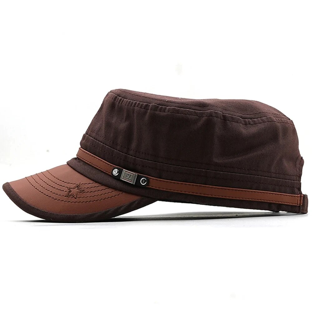 Casual Cadet Hat Man Flat Top  - Vintage Fashion Hats ulasan dan harga