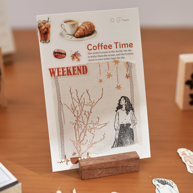 Creative Fashion Girl Wood Sta - Vintage Fashion Journal ulasan dan harga