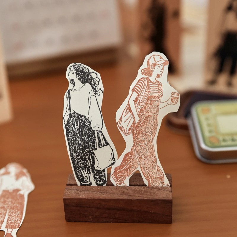 Creative Fashion Girl Wood Sta - Vintage Fashion Journal ulasan dan harga