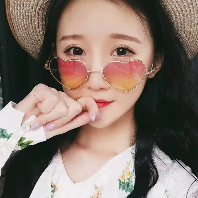 Fashion Heart Shaped Metal Sun - Vintage Fashion Girl ulasan dan harga