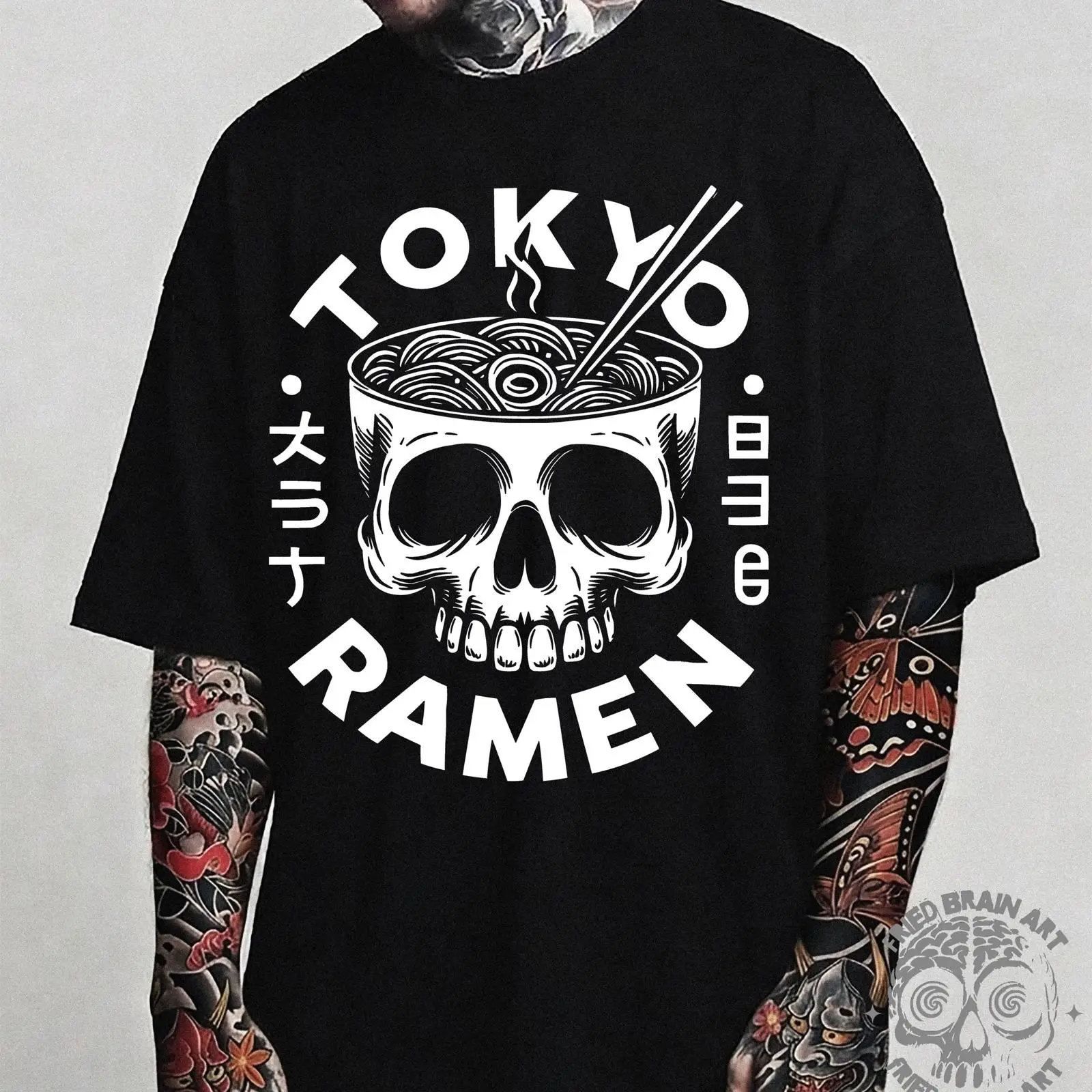 Tokyo Skull Ramen T Shirt Japa - Vintage Fashion Tokyo ulasan dan harga