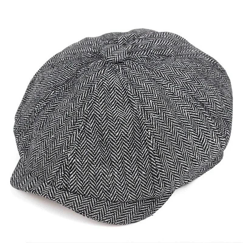 Men Cotton Octagonal Newsboy C - Vintage Fashion Hats ulasan dan harga