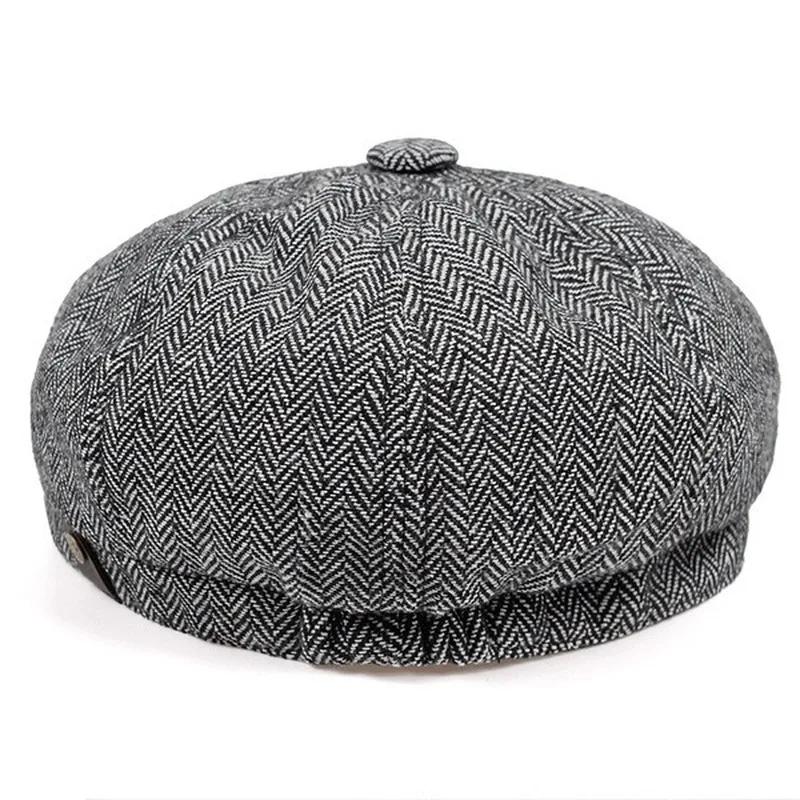 Men Cotton Octagonal Newsboy C - Vintage Fashion Hats ulasan dan harga