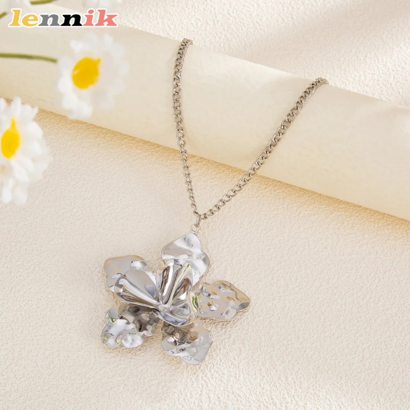 Vintage 3D Flower Necklace Set - Vintage Fashion Instagram ulasan dan harga
