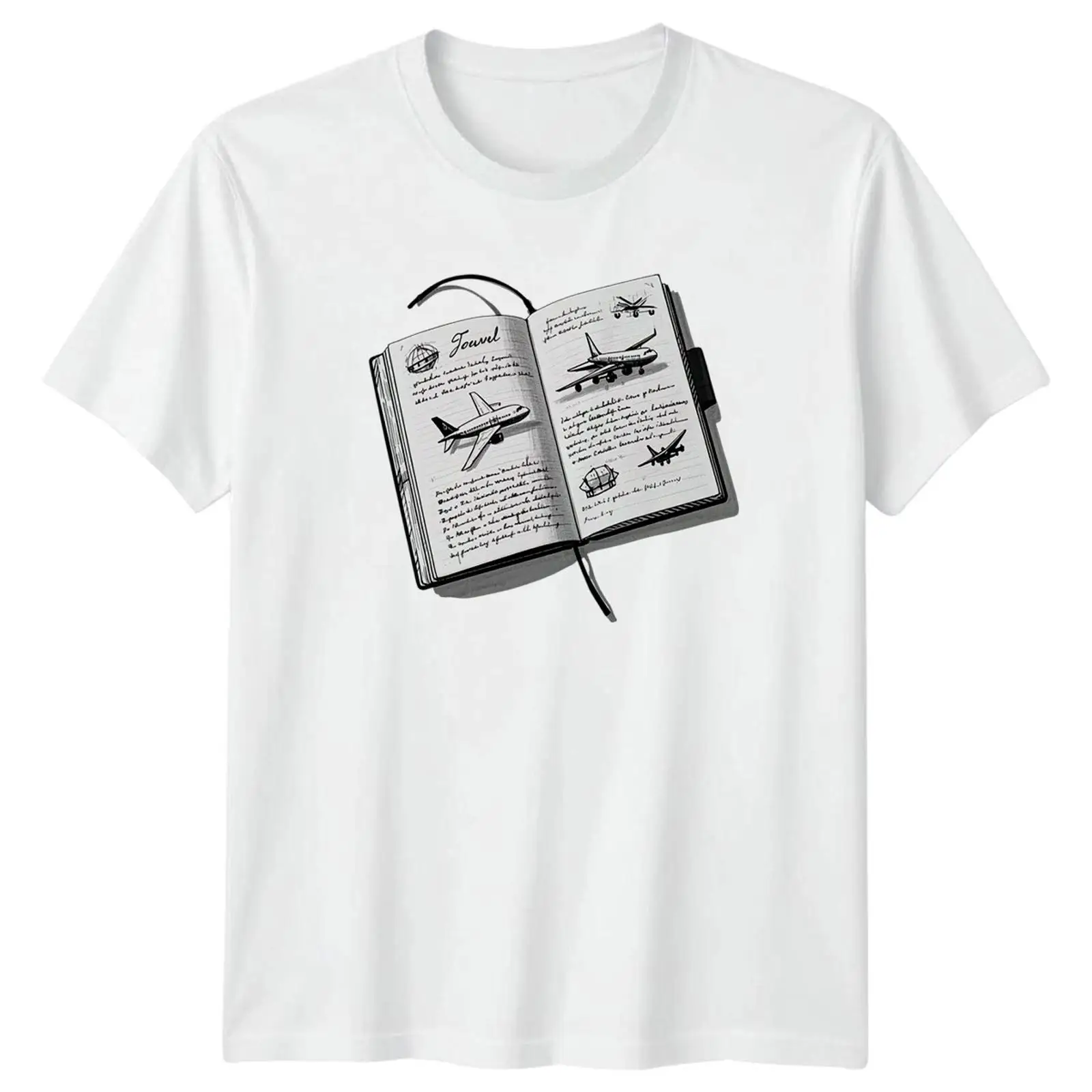 Travel Journal Sketch T Shirt  - Vintage Fashion Journal ulasan dan harga