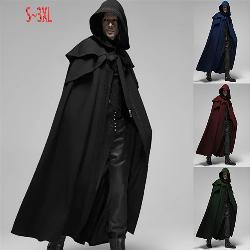 Men Monk Cosplay Outfit Mediev - Vintage Trench Coat ulasan dan harga