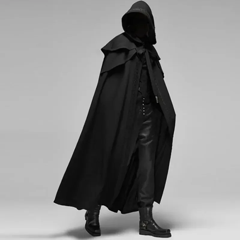 Men Monk Cosplay Outfit Mediev - Vintage Trench Coat ulasan dan harga